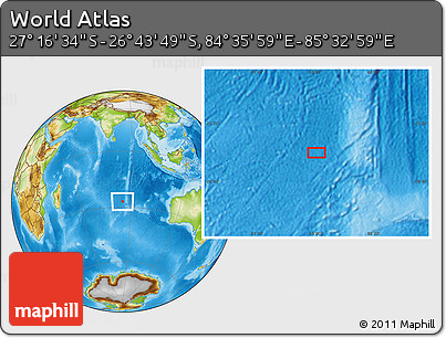 Physical Location Map of the Area around 27° 0' 12" S, 85° 4' 29" E