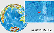 Physical Location Map of the area around 27° 0' 12" S, 85° 4' 29" E