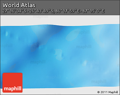 Physical 3D Map of the Area around 27° 0' 12" S, 86° 46' 30" E