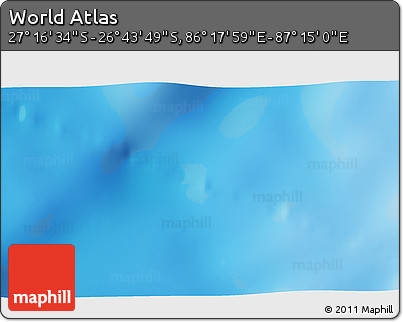 Physical 3D Map of the Area around 27° 0' 12" S, 86° 46' 30" E