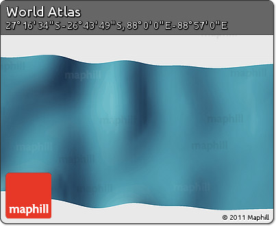 Satellite 3D Map of the Area around 27° 0' 12" S, 88° 28' 29" E