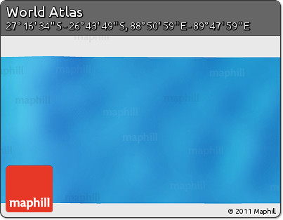 Physical 3D Map of the Area around 27° 0' 12" S, 89° 19' 29" E