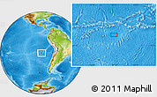 Physical Location Map of the area around 27° 0' 12" S, 89° 10' 30" W
