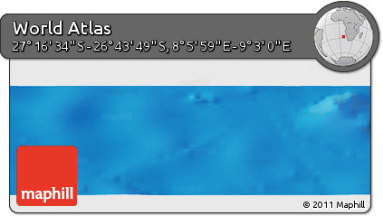 Physical Panoramic Map of the Area around 27° 0' 12" S, 8° 34' 29" E