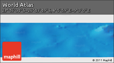 Physical Panoramic Map of the Area around 27° 0' 12" S, 8° 34' 29" E