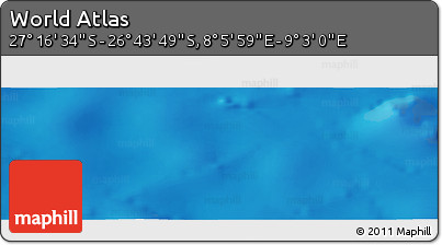 Physical Panoramic Map of the Area around 27° 0' 12" S, 8° 34' 29" E