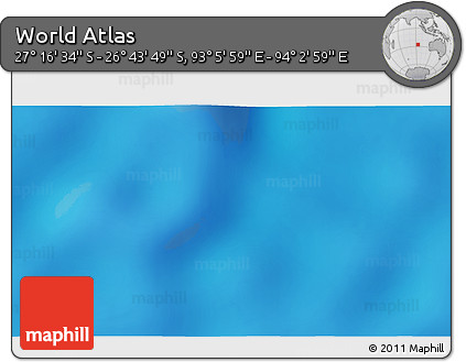 Physical 3D Map of the Area around 27° 0' 12" S, 93° 34' 29" E
