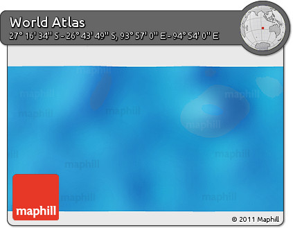 Shaded Relief 3D Map of the Area around 27° 0' 12" S, 94° 25' 30" E
