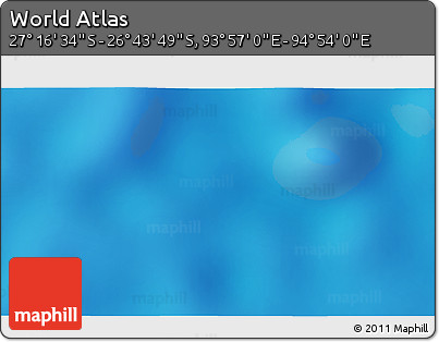Shaded Relief 3D Map of the Area around 27° 0' 12" S, 94° 25' 30" E
