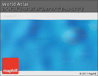 Shaded Relief 3D Map of the Area around 27° 0' 12" S, 94° 25' 30" E