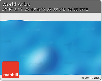Physical 3D Map of the Area around 27° 0' 12" S, 96° 7' 30" E