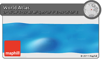 Physical Panoramic Map of the Area around 27° 0' 12" S, 96° 7' 30" E