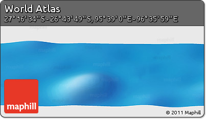 Physical Panoramic Map of the Area around 27° 0' 12" S, 96° 7' 30" E