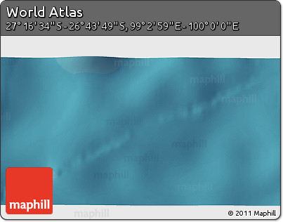Satellite 3D Map of the Area around 27° 0' 12" S, 99° 31' 30" E