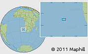 Savanna Style Location Map of the area around 27° 0' 12" S, 9° 25' 30" E