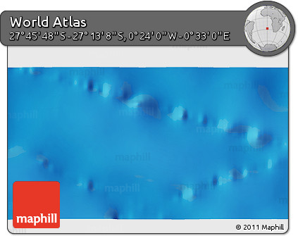 Physical 3D Map of the Area around 27° 29' 28" S, 0° 4' 30" E
