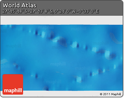 Physical 3D Map of the Area around 27° 29' 28" S, 0° 4' 30" E