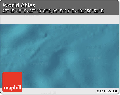 Satellite 3D Map of the Area around 27° 29' 28" S, 100° 22' 30" E