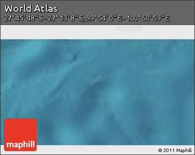 Satellite 3D Map of the Area around 27° 29' 28" S, 100° 22' 30" E