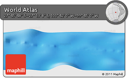 Physical Panoramic Map of the Area around 27° 29' 28" S, 100° 13' 29" W