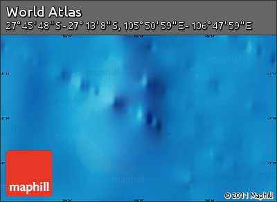 Physical Map of the Area around 27° 29' 28" S, 106° 19' 29" E