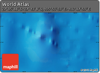 Physical Map of the Area around 27° 29' 28" S, 106° 19' 29" E