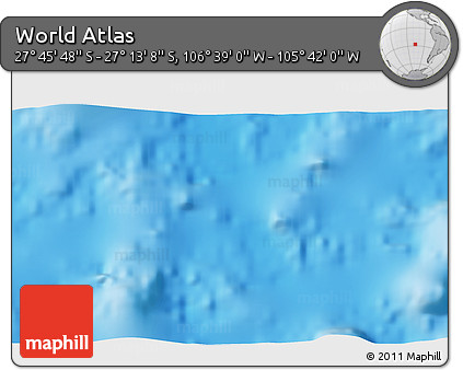 Physical 3D Map of the Area around 27° 29' 28" S, 106° 10' 30" W