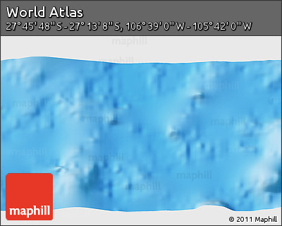 Physical 3D Map of the Area around 27° 29' 28" S, 106° 10' 30" W
