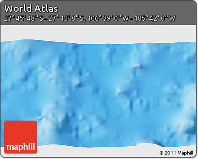 Physical 3D Map of the Area around 27° 29' 28" S, 106° 10' 30" W