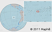 Gray Location Map of the area around 27° 29' 28" S, 106° 10' 30" W, hill shading