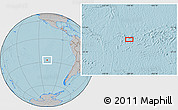 Gray Location Map of the area around 27° 29' 28" S, 109° 34' 29" W, hill shading