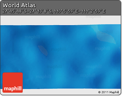 Physical 3D Map of the Area around 27° 29' 28" S, 110° 34' 29" E