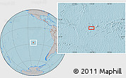 Gray Location Map of the area around 27° 29' 28" S, 110° 25' 30" W, hill shading