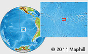 Physical Location Map of the area around 27° 29' 28" S, 110° 25' 30" W