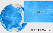 Shaded Relief Location Map of the area around 27° 29' 28" S, 110° 25' 30" W