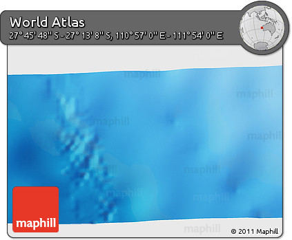 Physical 3D Map of the Area around 27° 29' 28" S, 111° 25' 30" E