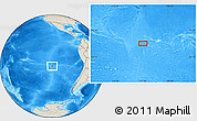 Shaded Relief Location Map of the area around 27° 29' 28" S, 111° 16' 30" W