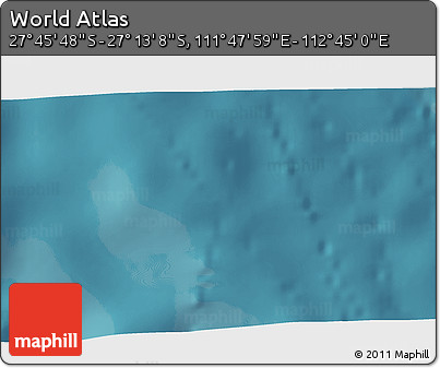 Satellite 3D Map of the Area around 27° 29' 28" S, 112° 16' 30" E