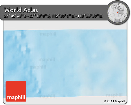 Physical 3D Map of the Area around 27° 29' 28" S, 113° 7' 30" E