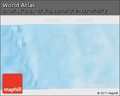 Physical 3D Map of the Area around 27° 29' 28" S, 113° 7' 30" E