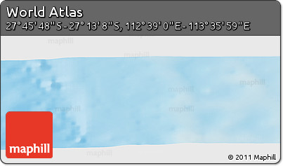 Physical Panoramic Map of the Area around 27° 29' 28" S, 113° 7' 30" E
