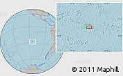 Gray Location Map of the area around 27° 29' 28" S, 113° 49' 29" W, hill shading