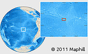 Shaded Relief Location Map of the area around 27° 29' 28" S, 113° 49' 29" W