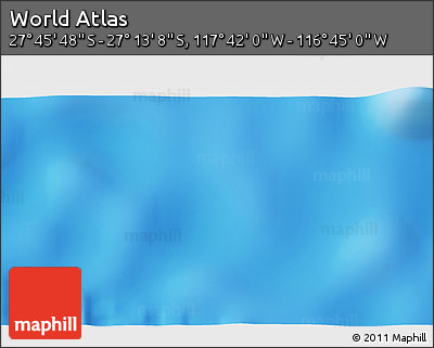 Physical 3D Map of the Area around 27° 29' 28" S, 117° 13' 29" W