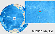 Shaded Relief Location Map of the area around 27° 29' 28" S, 117° 13' 29" W