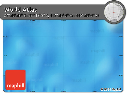 Physical Map of the Area around 27° 29' 28" S, 117° 13' 29" W