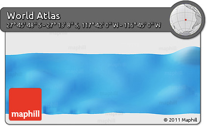 Physical Panoramic Map of the Area around 27° 29' 28" S, 117° 13' 29" W