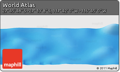 Physical Panoramic Map of the Area around 27° 29' 28" S, 117° 13' 29" W