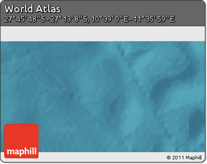 Satellite 3D Map of the Area around 27° 29' 28" S, 11° 7' 30" E
