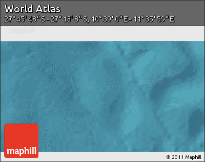 Satellite 3D Map of the Area around 27° 29' 28" S, 11° 7' 30" E